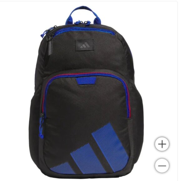 adidas Midway Backpack Black/Blue - Picture 1 of 5